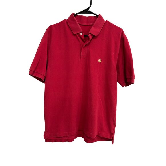 Brooks Brothers Red Polo Shirt Short Sleeve Cotton Mens Size L - Picture 1 of 10